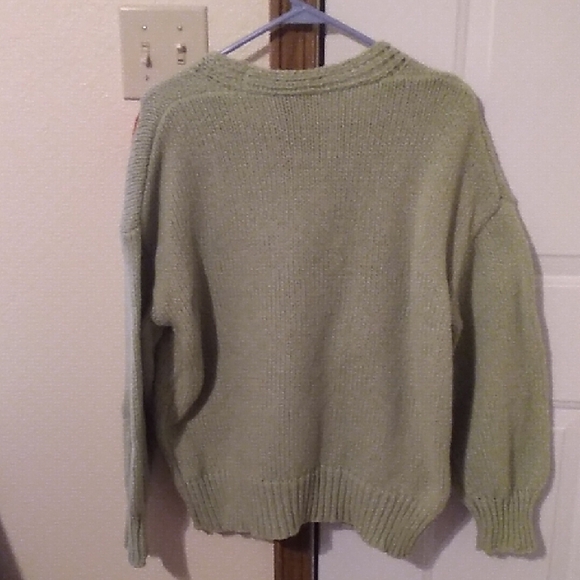 Green Mushroom Pattern Sweater - Picture 2 of 5